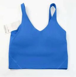 2024 Yoga Outfit Lu-55 LL Type Back Align Débardeurs Vêtements de sport Femmes Casual Running Nude Tight Sports Bra Fitness Beaux sous-vêtements Gilet Shir