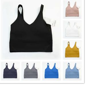 2024 Yoga Outfit LululemenlI Type Back Align Débardeurs Vêtements de sport Femmes Casual Running Nude Tight Sports Bra Fitness Beaux sous-vêtements Gilet Chemise 6612ess