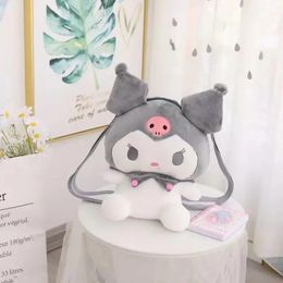 Yugui – sac à dos en peluche chien de dessin animé pour filles, mignon Kulomi, sacoche asymétrique épaule dénudée, cadeaux Parent-enfant, 2024