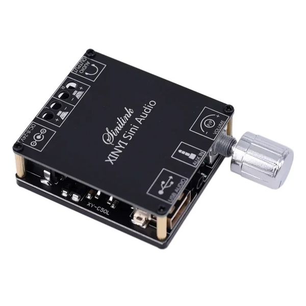 2024 YX-C50L Bluetooth 5.0 Amplificateur SubwooFer Board High Power Audio STREEO Amplificateur Board 2x50W Bass AMP1.pour la carte d'amplificateur YX-C50L