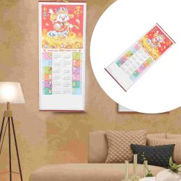 2024 Zodiac Wall Calendar Decor for Office Chinese Home Nouvel An Paper Planner Planner Block Bloc