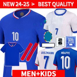 2024 25 FAN PLAYER Jersey de fútbol francés BENZEMA GIROUD MBAPPE GRIEZMANN SALIBA PAVARD KANTE Maillot de Foot Equipe Away Kids KIT JERSEY Camiseta de fútbol Inicio Mujeres