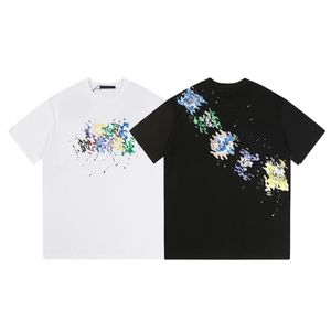 2024 Designer Heren T-shirts Zomer T-shirt Luxe Klassieke Brief Parijs T-shirts Geometrie Bloemen Kleding Casual Katoenen Kleding Dames T-shirt