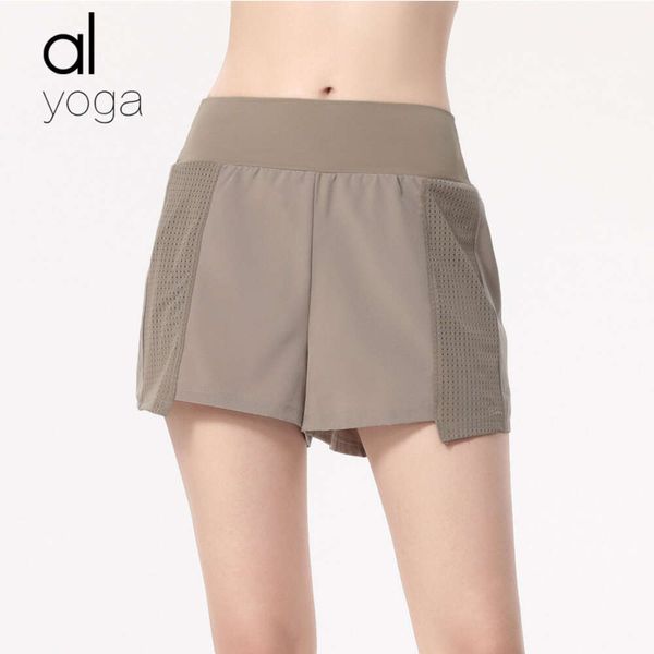 2024Aloyoga femmes été nouveau gymnase course sport femmes poche intérieure Anti marche lumière vitesse sec respirant taille haute Yoga pantalon prix de gros marque mouvement