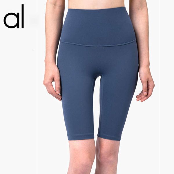 2024Aloyoga Femmes Été Nouveaux Shorts Nude 5/4 Pantalons Femmes Été No T Robe Serrée Taille Haute Levage Hanche Fitness Yoga Shorts Prix De Gros Marque Mouvement Shorts