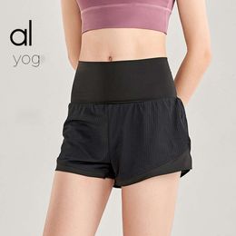 2024Aloyoga femmes été nouveaux shorts pantalons de yoga originaux, shorts pour femmes pour l'entraînement, le fitness et le sport, shorts de mouvement de marque anti-fuite latérale