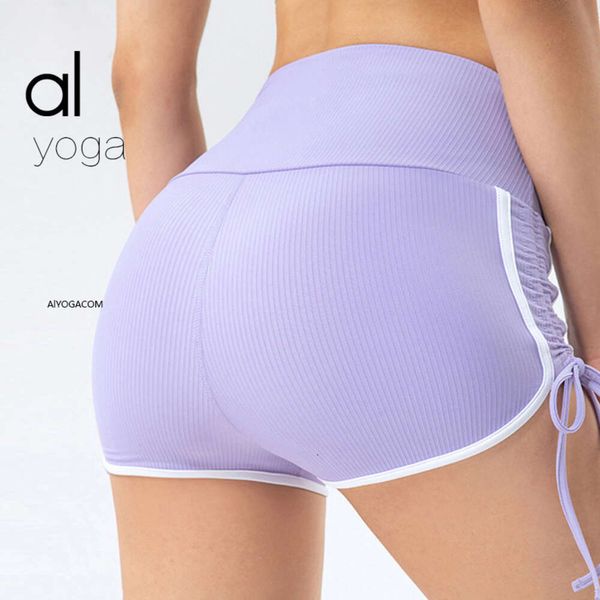 2024Aloyoga femmes été nouveau short costume, pantalons de sport, Fitness à lacets cordon de serrage pantalons de Yoga en plein air pour les femmes prix de gros marque mouvement Shorts