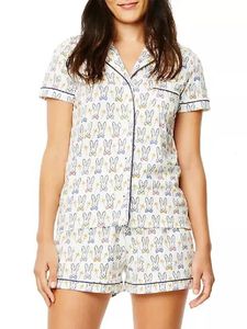 2024designer Dames schattig Roller Rabbit tweedelige broek pyjama Y2K aap geprefabriceerde afdrukken 2-delige pyjama set shirt met korte mouwen Pj shorts vrijetijdskleding 6-1