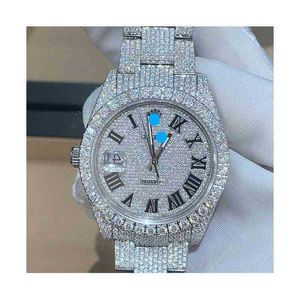 2024 Digner Watch op maat Luxe Iced Out Out Fashion Mechanical Watch Moissanit E Diamond frthvbj8j1f6in