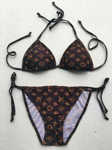 2024EE Luxe bikini designer Sexy Strand Bikini badpak Mode Brief Gedrukt Lace Up Zomer Split Badpak voor vrouwen S-XL