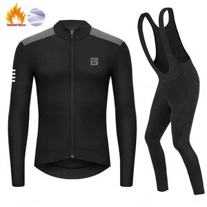 2024est Ruadax hiver thermique polaire cyclisme ensemble hommes vêtements de vélo haut Jersey Sport vélo vtt équitation vestes chaudes 240131