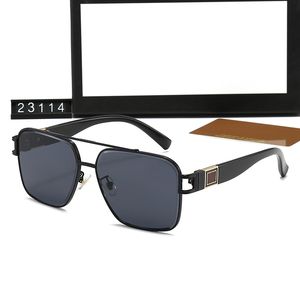 2024Fashion Designer Lunettes de soleil Tendances de la mode Hommes et femmes Grand cadre Lunettes de soleil de luxe polarisées à l'épreuve des ultraviolets Shades extérieurs 23114