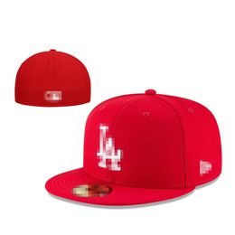 2024 Casquettes ajustées Lettre Hip Hop Taille Chapeaux Casquettes de baseball Adulte Visière Plate Pour Hommes Femmes Entièrement Fermé H2-5.29 F-5