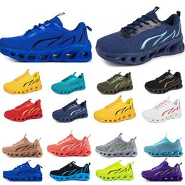 2024GAI printemps hommes chaussures course chaussures plates semelle souple mode bleu gris nouveaux modèles mode couleur blocage sport grande taille 185