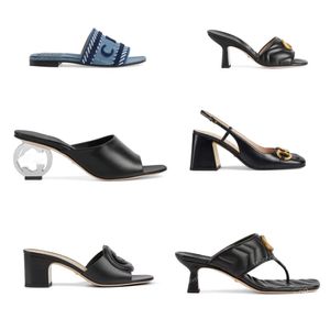 2024 GG10A Designer Dames Sandalen Flat Shoes High Heelg Light Bruin Wit Zwart Pink Letter Canvas Slippers Dames Zomer Outdoor schoenen
