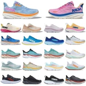 2024 Free verzending Hokah One Running Shoes Clifton 9 8 X2 Cloud Blue Summer Song Cyclamen Women Outdoor 36-45