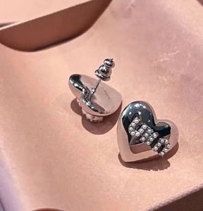 Boucles d'oreilles Miao en forme de cœur, créoles Hie Miu Love, haute qualité, Style Cool, polyvalentes, avec perles, nouvelle collection 2024, 2023