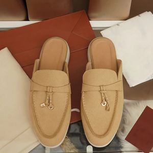 2024Nieuwe vrijetijdsschoenen Loafers Platte lage top Suède rundleer Oxfords Mocassins Zomerwandeling Comfort Loafer Instapper Loafer Rubberen zool Flats Loro Piano Casual 12