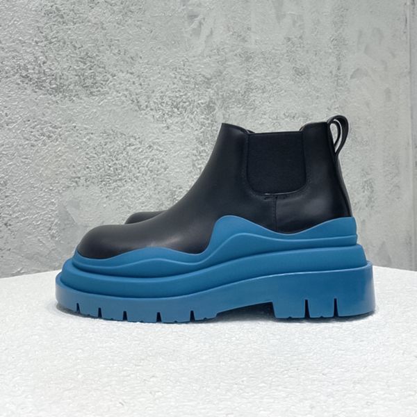 2024New Chelsea Boots Martin Boots Diseñador de lujo Botas de tobillo para hombres y mujeres Plataforma Elevación Zapatos de cuero para hombre Zapatos para mujer Botas con suela de plataforma Hip Hop 48