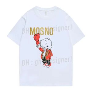 2024New Designer Moschiio T-shirt Hommes Ours T-shirts imprimés Femmes High Street T-shirts Mode Hommes T-shirts d'été Printemps et automne Taille américaine S-XXL 2T