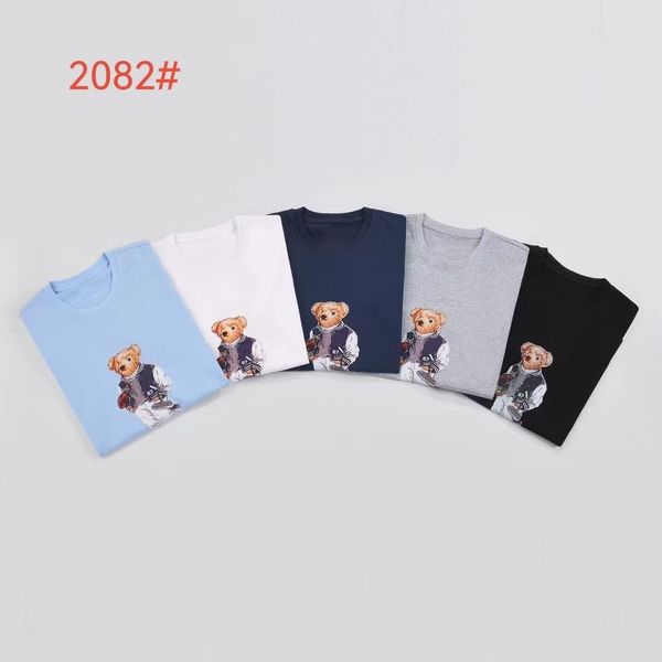 2024 Nuevos modelos europeos y americanos Polos camiseta del oso Venta al por mayor de alta calidad 100% algodón camiseta del oso camisetas de manga corta EE. UU. # 14