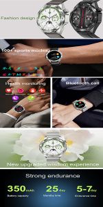 2024New GT4 Men Smart Watch Bluetooth Call Amoled Heart Rate Waterds Waterdicht 100+Sport Health Tracking Women's Electronic Watches