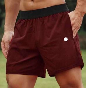2024New Hooters Shorts Hombres Yoga Deportes Fitness al aire libre Secado rápido Lululemens Color sólido Casual Running Quarter Pant Mejor Moda 332