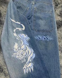 2024Nieuwe Jeans Voor Mannen Streetwear Jnco Y2k Hip Hop Cartoon Grafische Print Vintage Baggy Zwarte Broek Mannen Vrouwen hoge Taille Wijde Pijpen Broek Casual Jeans 56