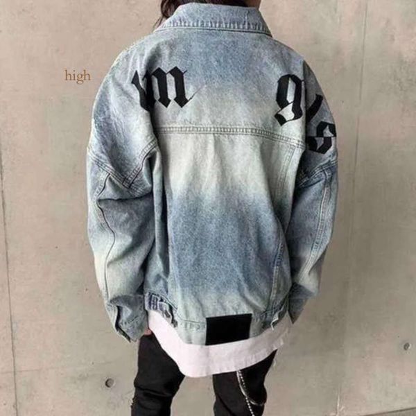 2024New Mens Denim Jacket Loose Casual Cardigan Coat Chaquetas de diseñador Hombres Mujeres Letra Denims Ropa Pareja Monos High Street Long High