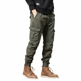 2024new Multi-bolsillos pantalones de carga de invierno hombres forro polar grueso cálido slim fit joggers streetwear casual cott pantalones térmicos x1yf #