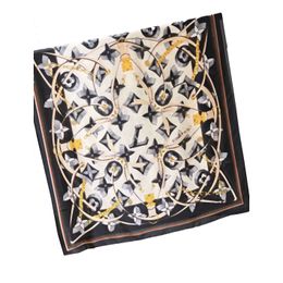 2024Premium Classic Letter Pattern Designer Châle Écharpe Double Foulard en Soie Noir et Blanc Toucher Confortable Premium Mode Soie Luxe Mode Pochette Écharpe