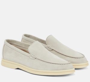 2024s LP heren casual schoenen loro zomerwandeling loafer zacht suède en lederen schoenen outdoor wandelschoenen slip op italië luxe designer schoen met originele doos groothandel