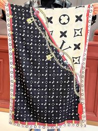 2024Silk Fashion Designer For Women Scarf Classic Spring Silk Sjalves Soft High Quality Lady Shawl 17 Style