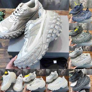 2024Sneakers Designer Defender Shoes Verano 22 Mujeres Hombres Zapatos de neumáticos Papá de goma Zapatilla de deporte gruesa Moda casual Malla y zapato de nylon Tamaño Extremo Suela de rodadura de neumáticos 35-45