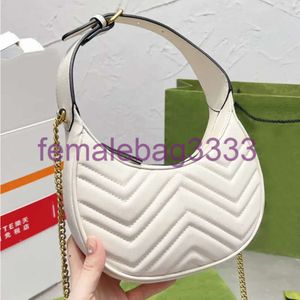 2024SS 10A Hot Designer Women Marmont Hobo onderarm tas Italië merk half maan kalfsleer leer getroffen crossbody handtassen dame metalen schouderhandtas