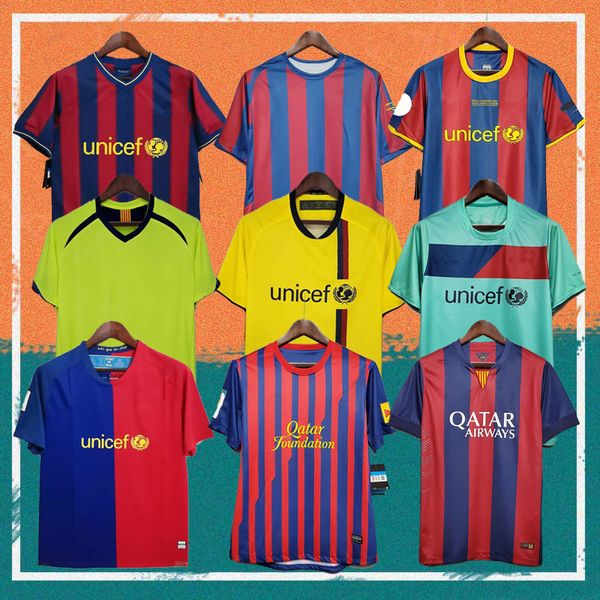 2024SS Barcelone Retro Messis Soccer Jerseys 2005 2006 2007 2008 2009 2010 2011 2012 2013 Chemise vintage RONALDINHO XAVI A.INIESTA HENRY 14 15 16 17 Uniforme de football