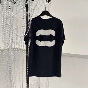2024SS ch Femmes T-shirt Designer T-shirt Fashion Letter Imprimer Graphic Casual Loose Fin Round Neck Pullover Coton Colon