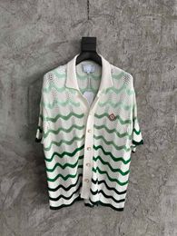 2024SS Gree Match Green Modèle Shirt et shorts en coton à haute densité Crochet en coton
