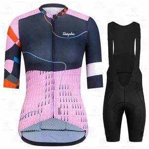 2024SS Cycling Jersey Sets Ralvpha Summer Cycling Jersey Set Bike Team Cycling Clothing Women Snel droge uniforme fiets jersey Pak 230522