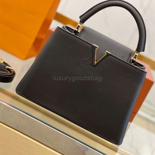 2024SS Bolso de diseñador Capucines Bb Bolso Mujer Bolso de hombro Taurillon Mini Dame BagWallet Crossbody Monedero de cuero Moda Hombro Lady The Tote Bags M59440