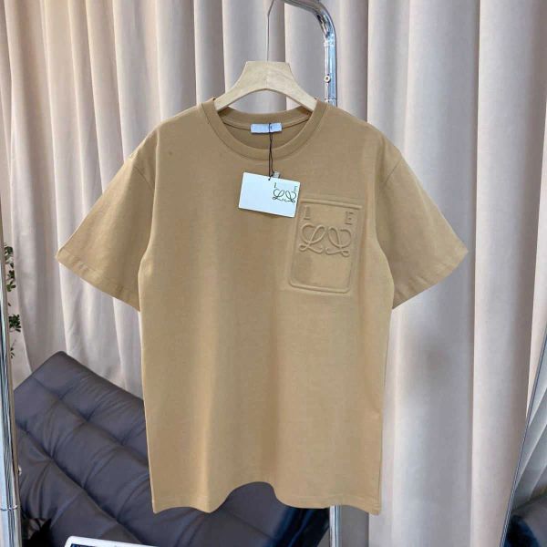 2024SS Designer Luxury LOES Classic V23SS Étiquette T-shirt à manches courtes en relief en relief