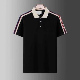 2024ss Designer Stripe Polo T-shirts Serpent Polos Bee Floral Mens High Street Fashion Horse Polo T-shirt de luxe M-XXXL