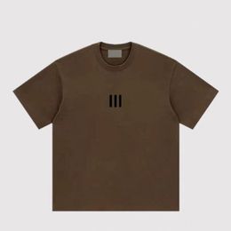 2024SS Designers Three Bar Velvet Shorts T-shirt High Street 100% katoenen losse T-shirt T-shirt T-shirt 7x kleuren grote maten T-shirt