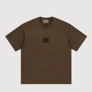 2024SS Designers Three Bar Velvet Shorts T-shirt High Street 100% katoenen losse T-shirt T-shirt T-shirt 7x kleuren grote maten T-shirt