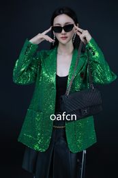 2024SS TIEMPLE Spring New Women's Casual Sequin Suit Award Industry Heavy Industry Este vestido es una diseñadora de blazer premium Blazer Women Coatmen Strict 2090 36-40