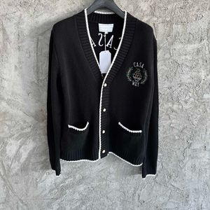 Pull Cardigan tricoté avec lettres brodées pour homme, collection automne-hiver 2024SS