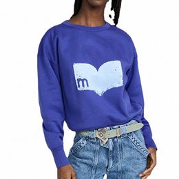 2024ss Isabel Marant Designer Sweatshirt Mode Hoodie Klassieke Letter-gedrukte Badstof Katoenen Trui Dameskleding 7 Kleur e3N9 #