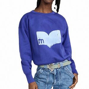 2024SS ISABEL MARANT Designer Sweatshirt Fashion Hoodie Classic Letter-gedrukte Terry Cotton Sweater Vrouwen Kleding 7 Kleur E3N9#