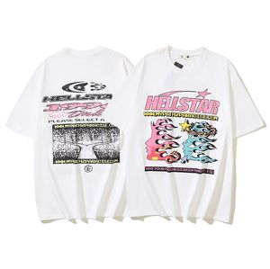 2024SS Heren T-shirts HELLSTAR Y2K Shirt Heren Hip Hop Online Grafische afdrukken Oversized ronde hals Katoenen t-shirt Gothic Korte mouw Tops