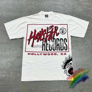 2024SS Heren T-shirts Wit Hellstar Records Heren Heren Dames Gedrukt Designer Shirt Casual Top Tees T-shirt